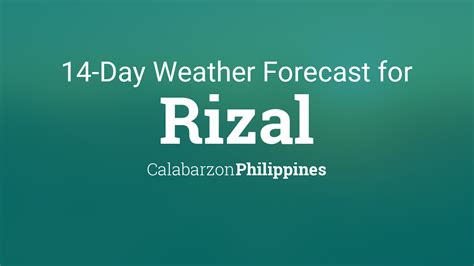 Hourly Weather Forecast for Rodriguez, Rizal, Philippines .